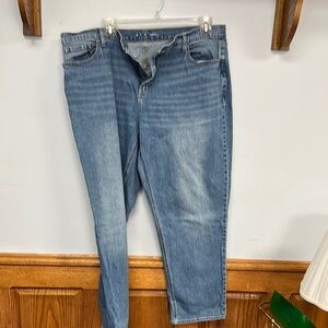 Old Navy Blue Boyfriend Jeans with Distressed Details